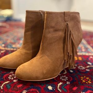 Brown Booties with Fringe